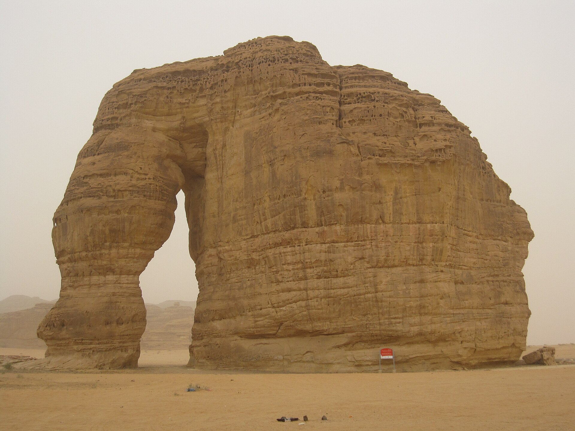 The Elephant Rock natural sandstone formation at AlUla, Saudi Arabia